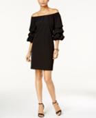 Msk Limited Puff-sleeve Off-the-shoulder Dress