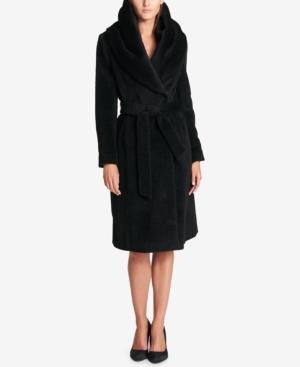 Dkny Shawl-collar Wrap Coat