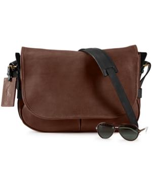 Polo Ralph Lauren Two-toned Leather Messenger Bag