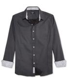 Level 10 Men's Micro-circle Contrast-trim Long-sleeve Shirt