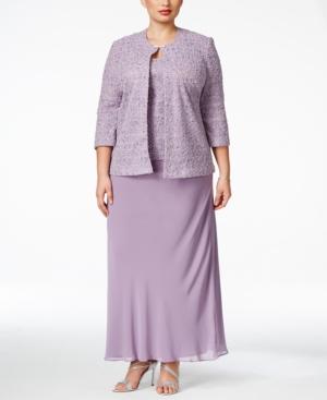 Alex Evening Plus Size Jacket And Evening Gown