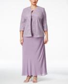 Alex Evening Plus Size Jacket And Evening Gown