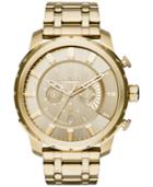 Diesel Men's Chronograph Stronghold Gold-tone Stainless Steel Bracelet Watch 51x58mm Dz4376