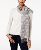 Charter Club Ditsy Floral Woven Cashmere Scarf, Created For Macy's