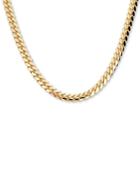 Men's Curb Link 22 Chain Necklace In 18k Gold-plated Sterling Silver