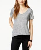 One Clothing Juniors' Shine Marled V-neck T-shirt