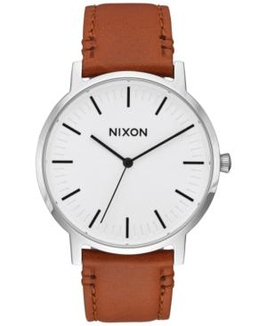 Nixon Men's Porter Leather Strap Watch 40mm A1058