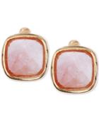 Judith Jack 10k Gold-plated Sterling Silver Square Crystal Stud Earrings