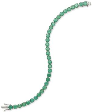 Emerald Tennis Bracelet (15 Ct. T.w.) In Sterling Silver