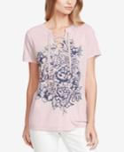 Jessica Simpson Juniors' Magnolia Lead By Love Graphic T-shirt