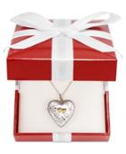 Sterling Silver And 14k Gold Necklace, Heart Locket Pendant