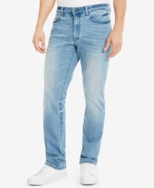 Kenneth Cole Reaction Men's Straight-fit Light Indigo Wash Jeans