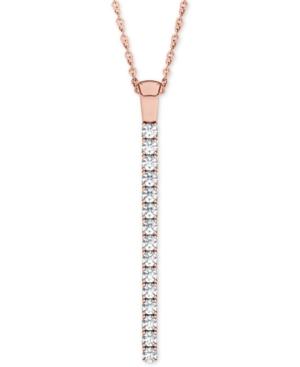 Line Of Love Diamond Pendant Necklace (1/2 Ct. T.w.) In 14k White Gold