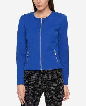 Tommy Hilfiger Zip-front Blazer, Created For Macy's