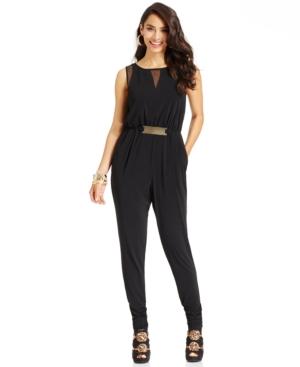 Thalia Sodi Hardware-detail Illusion Jumpsuit, Only At Macy's