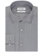 Calvin Klein Steel Slim-fit Non-iron Performance Seagull Stripe Dress Shirt