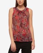 Tommy Hilfiger Paisley-print Tie-neck Shell