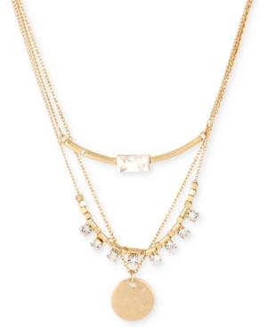 Kenneth Cole Gold-tone Crystal Necklace