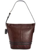 Tignanello Classic Boho Vintage Leather Bucket Bag