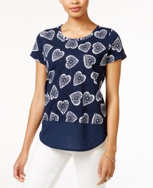 Maison Jules Printed Contrast T-shirt, Only At Macy's