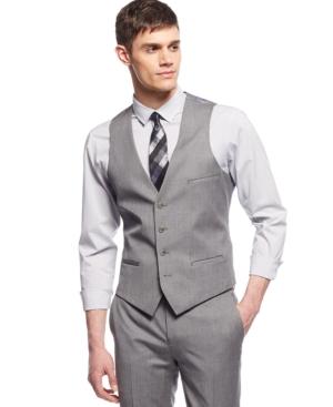 Bar Iii Light Grey Extra-slim-fit Vest