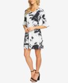 Cece Romantic Bloom Bell-sleeve Dress