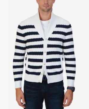 Nautica Men's Breton Striped Shawl-collar Sweater