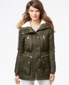 Guess Faux-fur-trim Water-restsiant Parka