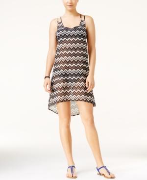 Miken Chevron-print Strappy-back Cover-up Women's Swimsuit