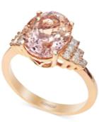 Blush By Effy Morganite (3-1/6 Ct. T.w.) And Diamond (1/4 Ct. T.w.) Ring In 14k Rose Gold