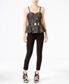 Material Girl Juniors' Lace Peplum Jumpsuit, Only At Macy's