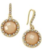 Inc International Concepts Gold-tone Neutral Stone Drop Earrings, Only At Macy's