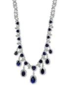 Giani Bernini Cubic Zirconia 18 Statement Necklace In Sterling Silver, Created For Macy's
