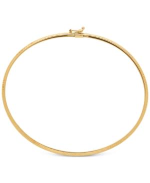 Oval Flex Bangle Bracelet In 10k Gold