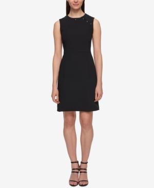 Dkny Button-trim Sheath Dress