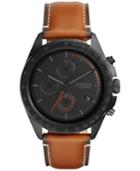 Fossil Men's Chronograph Sport 54 Dark Brown Leather Strap Watch 44mm Ch3050