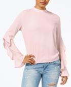One Hart Juniors' Ruffle-sleeved Top, Created For Macy's