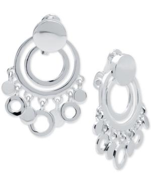 Anne Klein Shaky Metallic Clip-on Drop Earrings