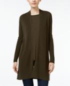 Eileen Fisher Rib-knit Open-front Cardigan