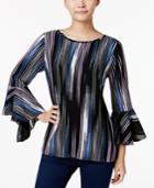 Vince Camuto Printed Bell-sleeve Top, A Macy's Exclusive Style