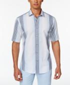 Alfani Men's Spangler Vertical Stripe Cotton Shirt, Only At Macy's