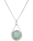 Lucky Brand Silver-tone Round Stone Reversible 32 Pendant Necklace