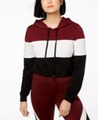 Material Girl Juniors' Colorblocked Cropped Hoodie, Created For Macy's