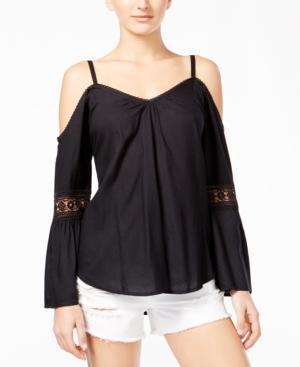Roxy Juniors' Island Joy Cold-shoulder Peasant Top
