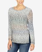 Lucky Brand Lace-up Ombre Sweater