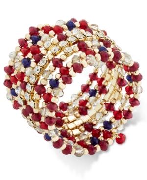 Inc International Concepts Gold-tone Berry Beaded Coil Bracelet, Only At Macy's
