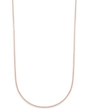Giani Bernini Venetian Box Chain Necklace In 18k Rose Gold-plated Sterling Silver, Only At Macy's