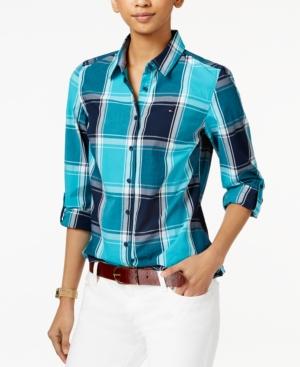 Tommy Hilfiger Plaid-print Shirt, Only At Macy's