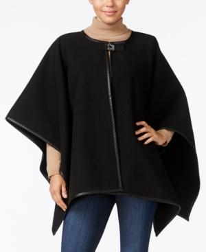 Calvin Klein Turnlock Piped Poncho