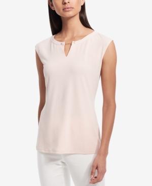 Calvin Klein Embellished Cap-sleeve Top